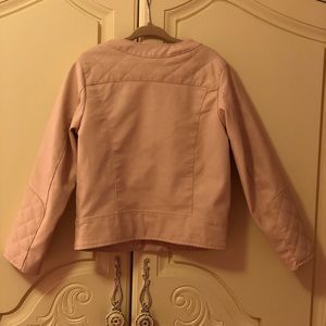 H&M girls faux leather jacket sz 5/6